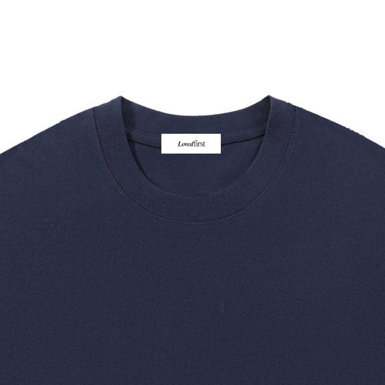 The Navy Blue LOVED FIRST Cotton Tee