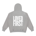The Light Grey LOVED FIRST Washed Hoodie