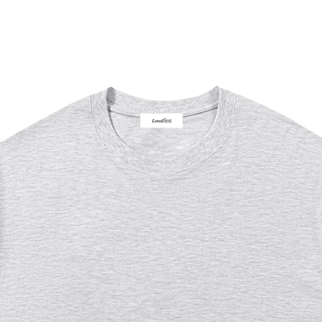 Gray t-shirt on a white background